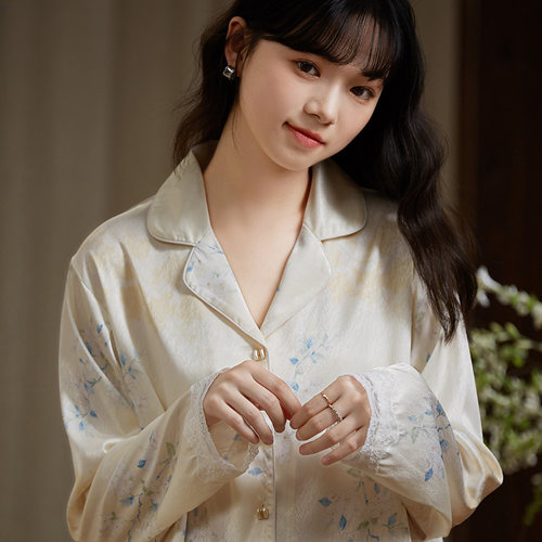 睡衣女春夏冰丝清冷国风气质款