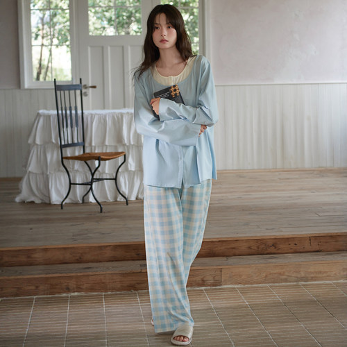 马克公主假两件巨舒服睡衣女春秋