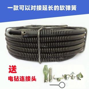疏通机16毫米加密软簧软轴延长簧过弯管道簧软搅鞭通下水道疏通器