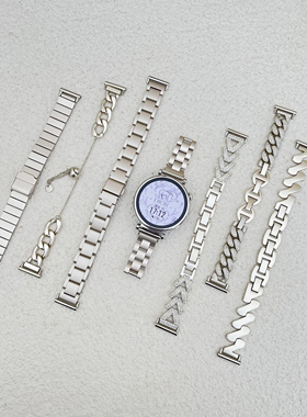 适用华为gt6表带watch5/4金属GT5女士gt4星光色18mm钢带watchgt新款22/20mm夏季女生透气高级GS运动gt1手表带