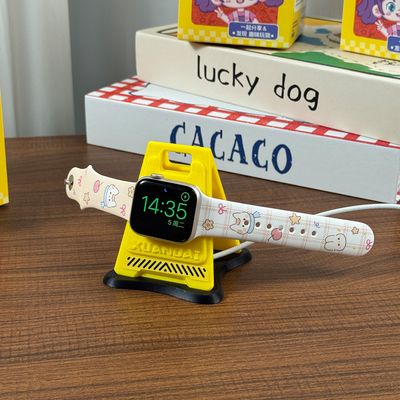 适用于苹果手表s12充电支架s10注意事项S11告示牌充电底座iwatch s9创意3d打印s876磁吸XL桌面applewatch摆件