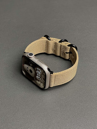 适用iwatch9苹果手表表带S10尼龙回环s8编织applewatch金属ultra运动s7磁吸男士高级女款40/41/45mm个性秋冬