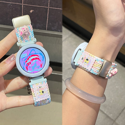 适用于小米手表S4表带41mm新款S5尼龙编织WATCH s4sport磁吸扣Watch5女款高级感保护套壳color秋冬XL智能腕带