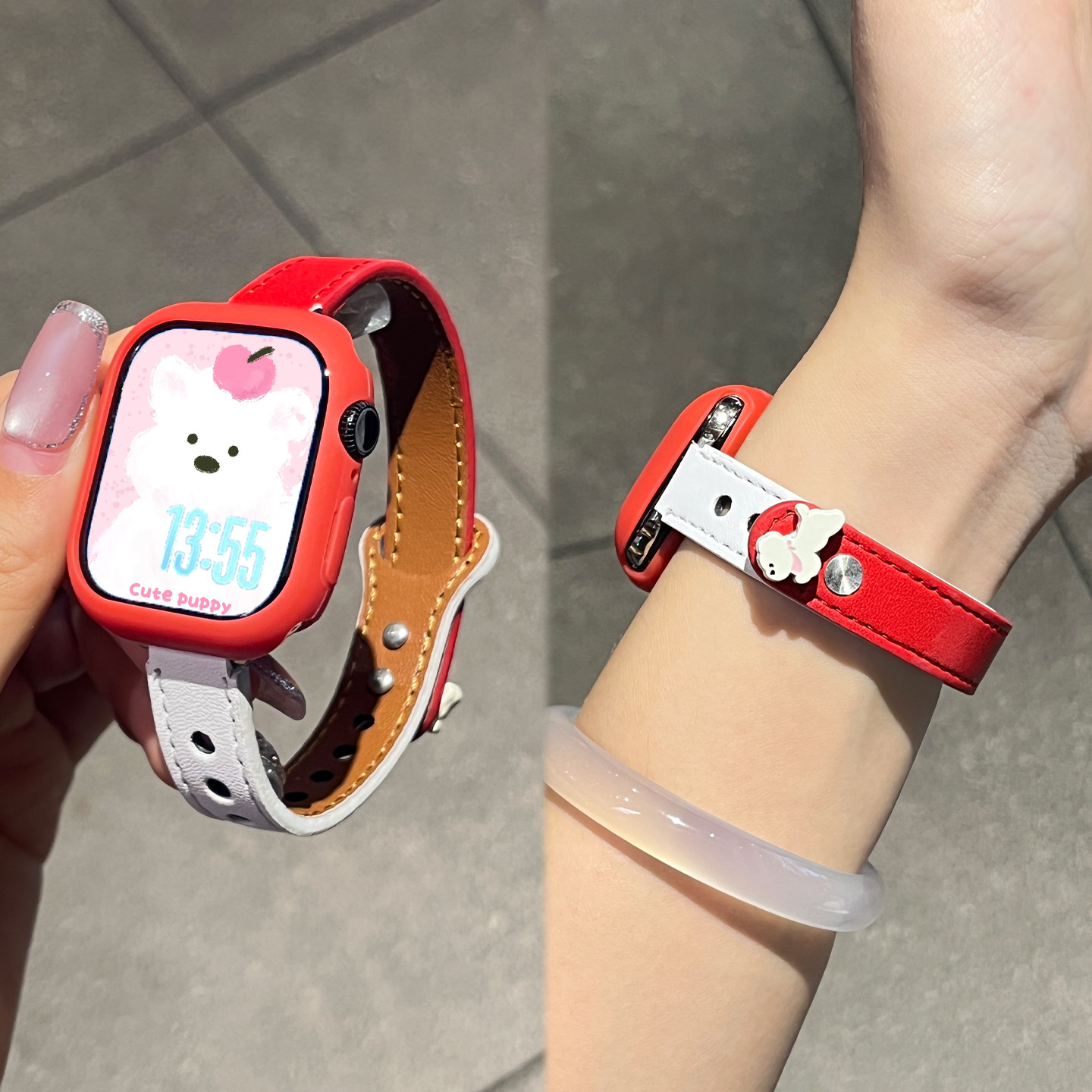 领结小狗适用于华为fit4手表表带4/5Pro新品智能运动腕带WATCH3夏季透气腕表2/1保护套壳女款高级感时尚配件图片