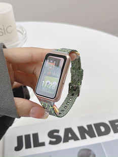 适用华为手环10腕带8代荣耀手环9表带新款11/11pro帆布替换带手环6/6pro智能运动nfc版男女个性透气非原装