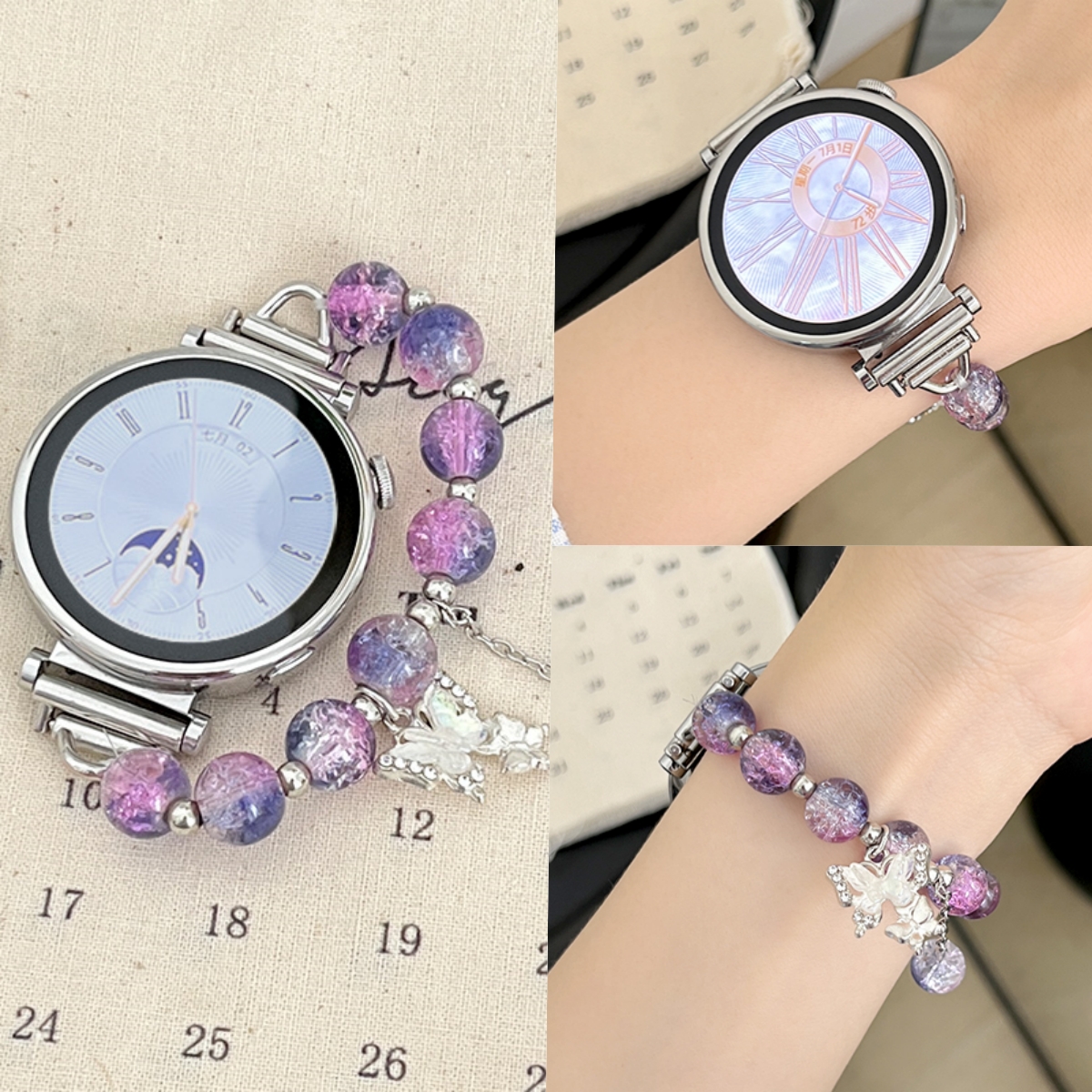 适用华为gt5手表GT4表带watch5/4pro智能watchgt3女士18mm专用gt runner运动41mm荣耀GS4夏天小众高级感配件