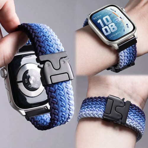 适用华为fit3手表带watch fit 5 pro手表fit4/4pro智能运动男编织尼龙新款回环卡扣腕带女透气替换带配件jw夏