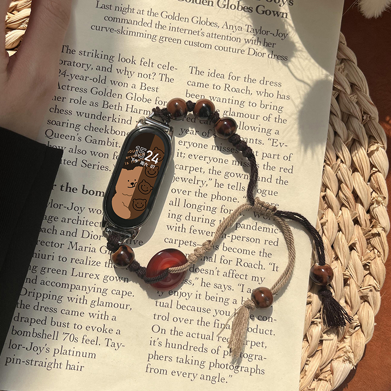 新中式新风格 陶瓷平安扣 串珠拉绳设计