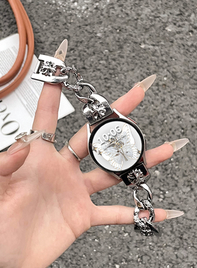 适用三星watch7表带金属三星手表watch6/5/4Galaxy克罗心watch5Pro三星ss3运动40/44mm时尚表链金属链式表带