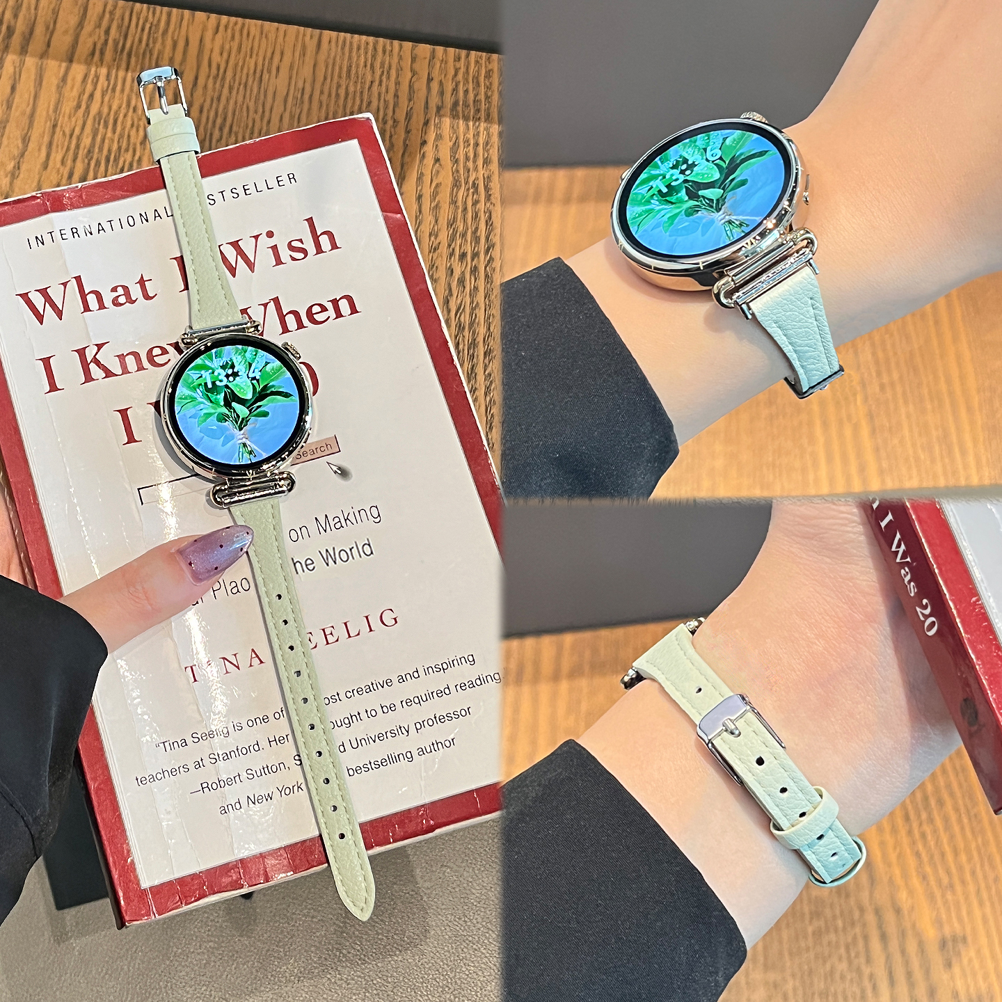 适用于华为gt5表带新款手表gt6女款watch5小蛮腰荔枝纹gt4运动智能腕带gt5pro皮质荣耀FIT保护套XL秋冬高级感