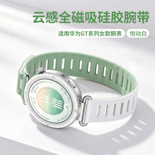 【全新结构】适用华为GT7表带新款watch6时尚双色硅胶磁吸女生gt6腕带运动智能5Pro手表男士高级透气替换配件
