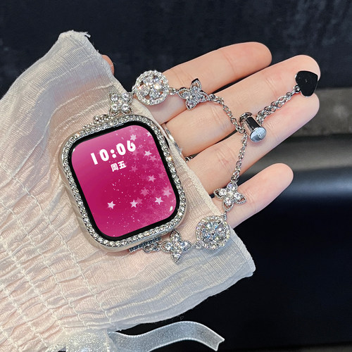 【铜材质】适用华为fit5表带金属fit4闪钻风车手表链fit3智能watchFIT4/5pro女士腕表一二代女款JY夏天高级感
