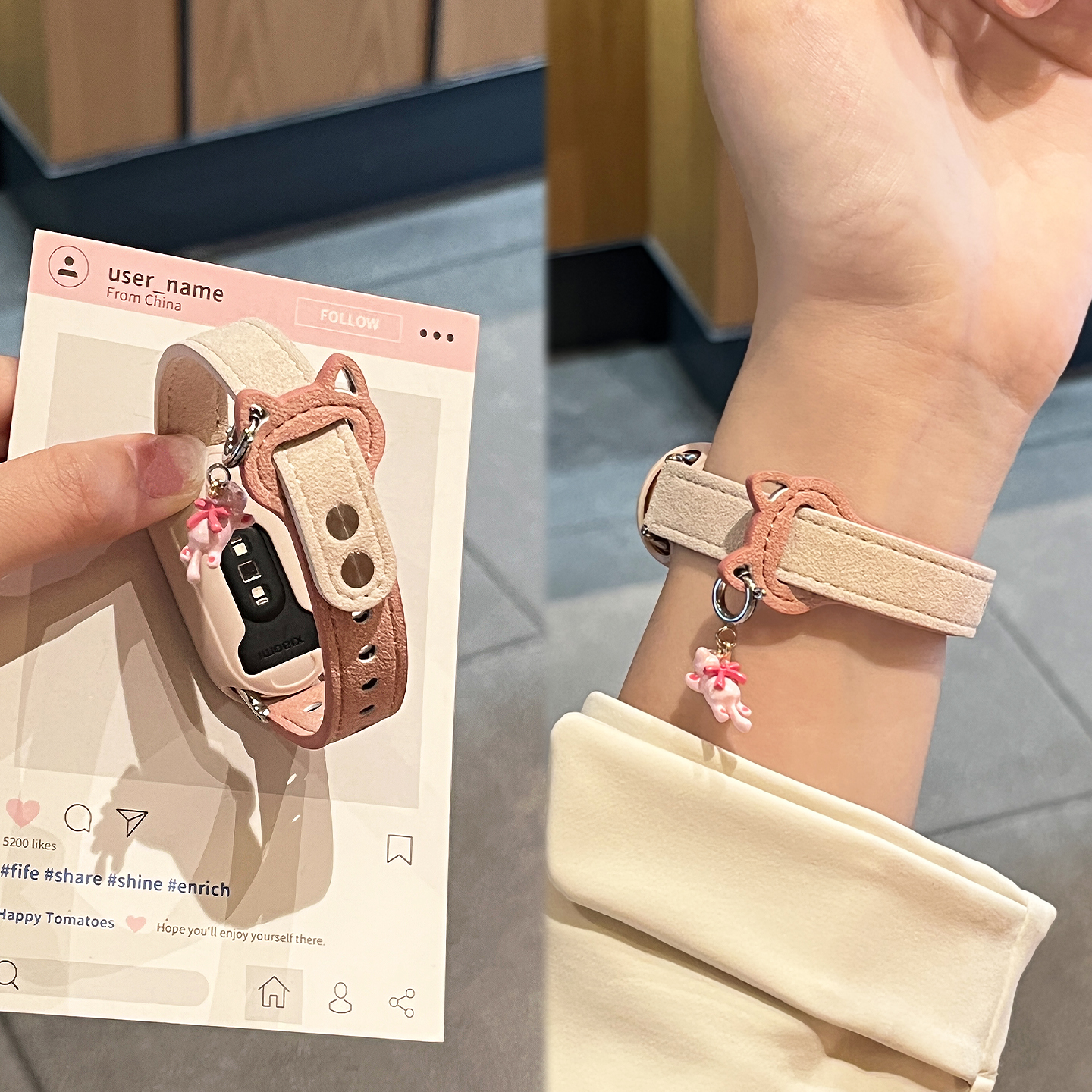 适用于小米手环9表带新品翻毛皮8NFC猫耳10陶瓷版运动智能腕带7保护套壳6系列专用5高级感时尚XL女款秋冬季