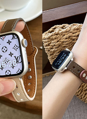 炫戴适用iwatch表带s11苹果手表s10 s9新款ultra2 watch8s7高级applewatch9表带41/45mm女款