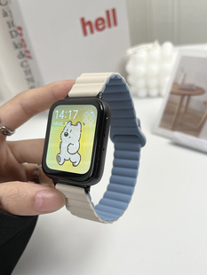 适用oppowatch4Pro表带新款硅胶磁吸回环OPPOWatchX/se表带智能手表watch3/2/1代46mm替换带个性男女生潮原装