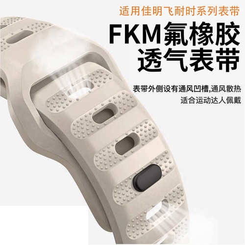 适用佳明飞耐时Garmin Fenix7X/Fenix5X/Fenix6X/Fenix3HR/Forerunner935/945/955/965手表FKM氟橡胶快拆表带