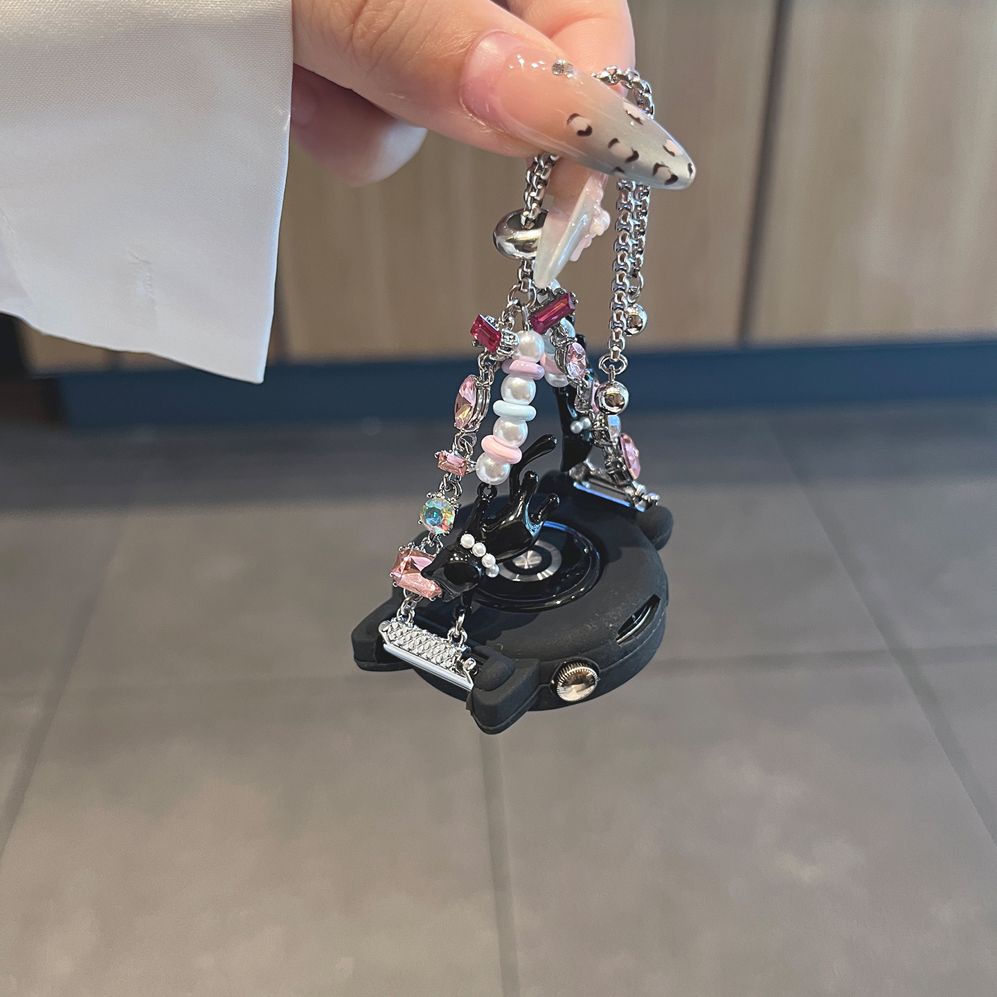 适用于oppo watch X2mini表带x2摘星小猫4pro新款智能运动链式JY串珠手表watch2/3女士MINI腕带女款高级夏天
