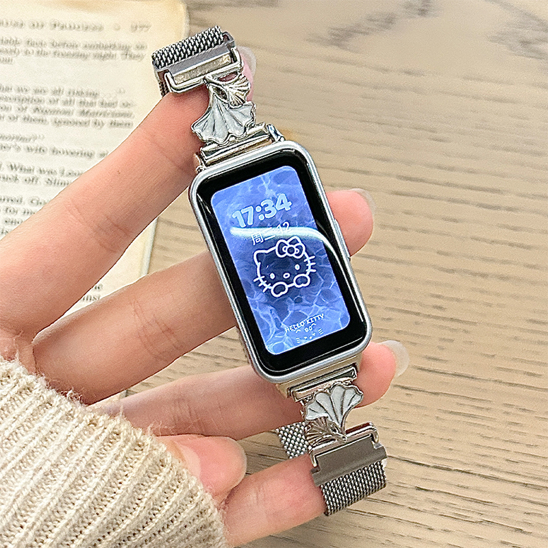 适用华为手环10表带新款枫叶米兰磁吸HUAWEI band9/8时尚女款手链腕带运动智能荣耀手环9创意高级diy配件夏季