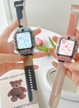 适用小天才z6s电话手表表带z11z10z9/z8/z7/z6巅峰版z10/Z11腕带莫兰迪D2/Q1A/Q2a/D3/Z1硅胶通用儿童Y05/Y06