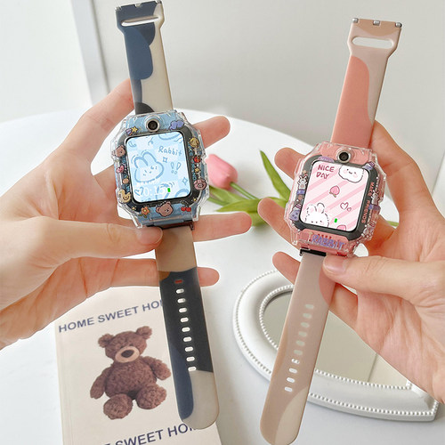 适用小天才z6s电话手表表带z11z10z9/z8/z7/z6巅峰版z10/Z11腕带莫兰迪D2/Q1A/Q2a/D3/Z1硅胶通用儿童Y05/Y06