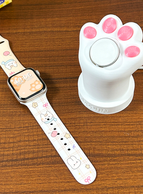 适用于苹果手表猫爪充电支架s11s10充电底座iwatch s9创意3d打印s876磁吸se桌面applewatch充电器XL好物摆件