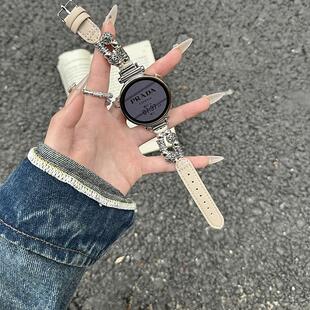 适用vivowatch3表带新中式vivowatch2金属真皮gt1/2女士手表带vivo智能手表watch3/2运动高级感女款夏非原装