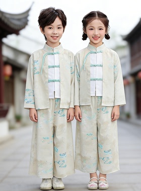 六一汉服男童夏季幼儿园薄款国风儿童古装女童唐装新中式小学生