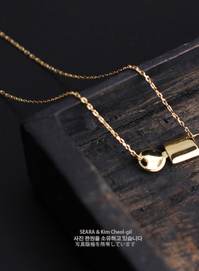 轻奢饰品韩国元素钥匙锁银链