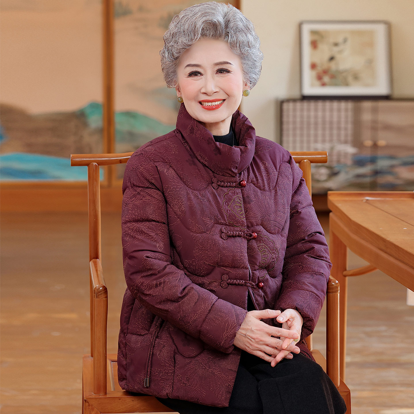 恒源祥奶奶冬装棉袄女