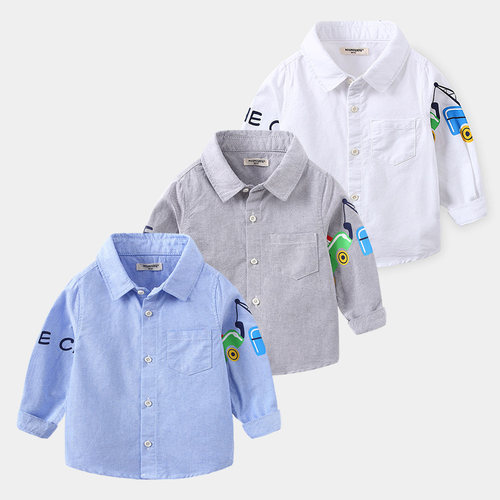 男童衬衫长袖2025新款