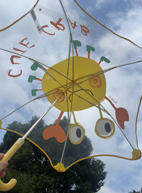 出口日本儿童圆角雨伞防夹卡通童伞男女小学生透明伞自动幼儿园伞