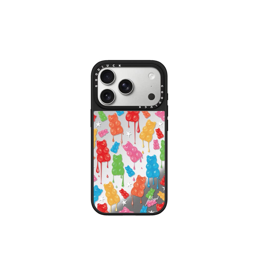 彩色涂鸦软糖小熊适用iphone18promax手机壳17pro苹果16磁吸MagSafe透明15plus卡通14可爱13日韩少女12趣味