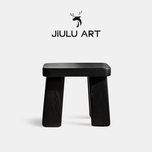 极简实木小凳子客厅家用茶几凳设计师长方形加厚小板凳矮凳换鞋凳