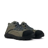 外贸户外透气中帮牛皮登山徒步鞋 防砸防刺防滑钢头安全工作劳保鞋