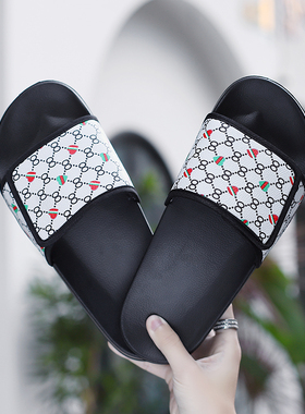 夏天拖鞋男软底2025新款户外运动拖鞋男士一字拖凉鞋外穿时尚白色