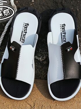 拖鞋男士夏季防滑一字拖外穿凉拖加肥加宽脚背高沙滩凉鞋45大码46