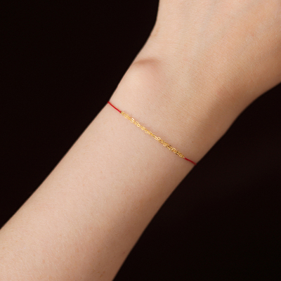 红绳手链18k真金不掉色