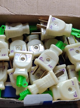 单相二级转动插头CT-201 两孔插头普通二脚插头大功率家用五金