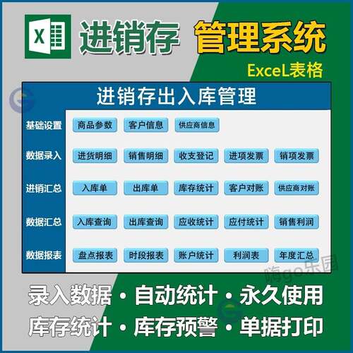 进存销收动支库出管系统xcEe表格仓入库理点l盘软自统存计体库表1