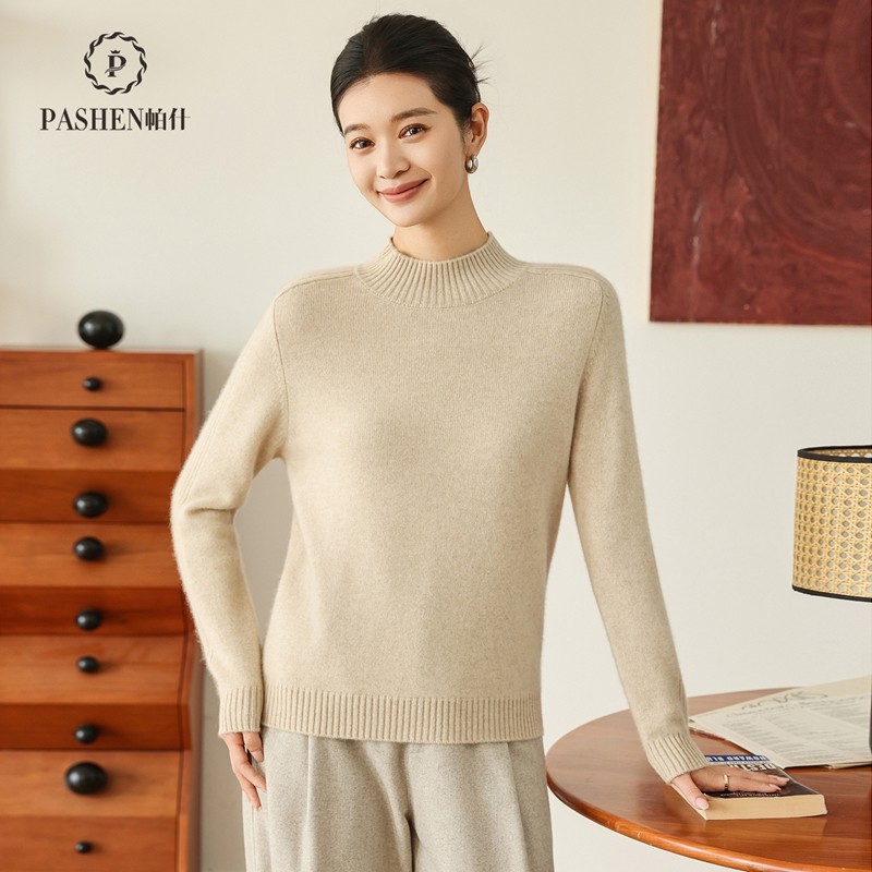 帕什 羊绒衫女100山羊绒25秋冬新半高领七针加厚简约百搭毛衣PS18,女装/女士精品,羊绒衫,淘宝优惠券,粉丝福利购,淘宝优惠卷