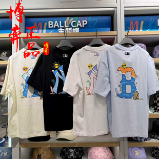 MLB儿童26春夏新款 舒适萌趣可爱印花圆领T恤7ATSL0163 男女童时尚