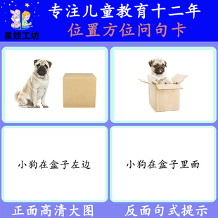 位置区分卡思维逻辑认知理解训练儿童早教自闭症教具训练干预卡片