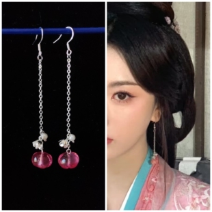 折腰孔雪儿表妹同款耳环耳饰耳坠耳夹长款流苏耳坠配饰品古风古装
