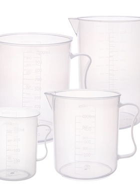 ReLAB塑料量杯250ml500ml1000ml2000ml//5000mlPP带刻度塑料量杯