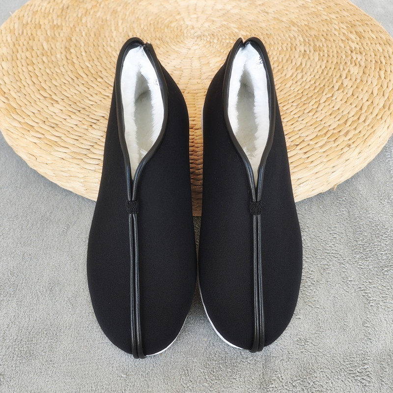 千层底礼服呢冬季男女中老年保暖棉鞋手工居士和尚高帮防滑布鞋