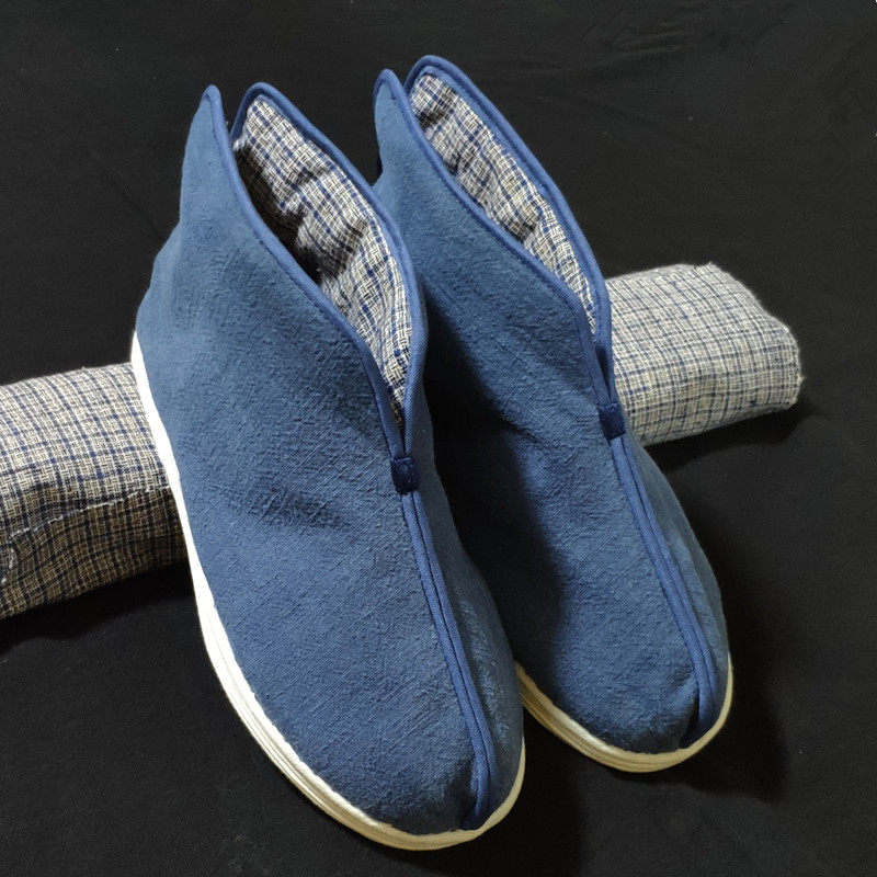 纯手工千层底棉麻高帮保暖居家禅意棉鞋居士汉服布裙配搭冬僧布鞋,流行男鞋,高帮鞋,淘宝优惠券,粉丝福利购,淘宝优惠卷