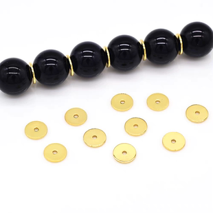 18k包金超薄直切隔片垫片铜片文玩星月水晶手链手串串珠diy配件