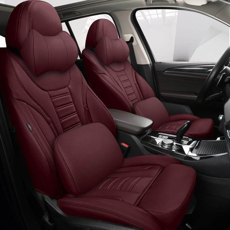 汽车坐垫优质全纳帕皮专车专用原车纹路全包五座椅套四季通用