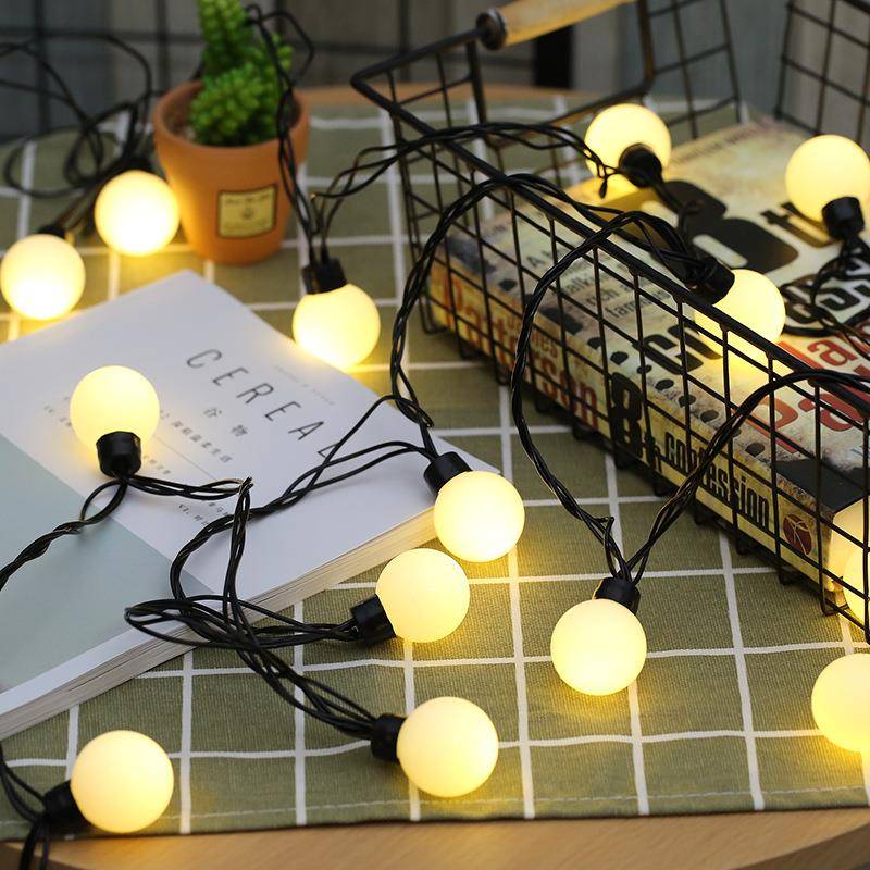 LED小彩灯闪灯串灯4CM大圆球户外防水圣诞婚庆摄影酒吧节日装饰灯