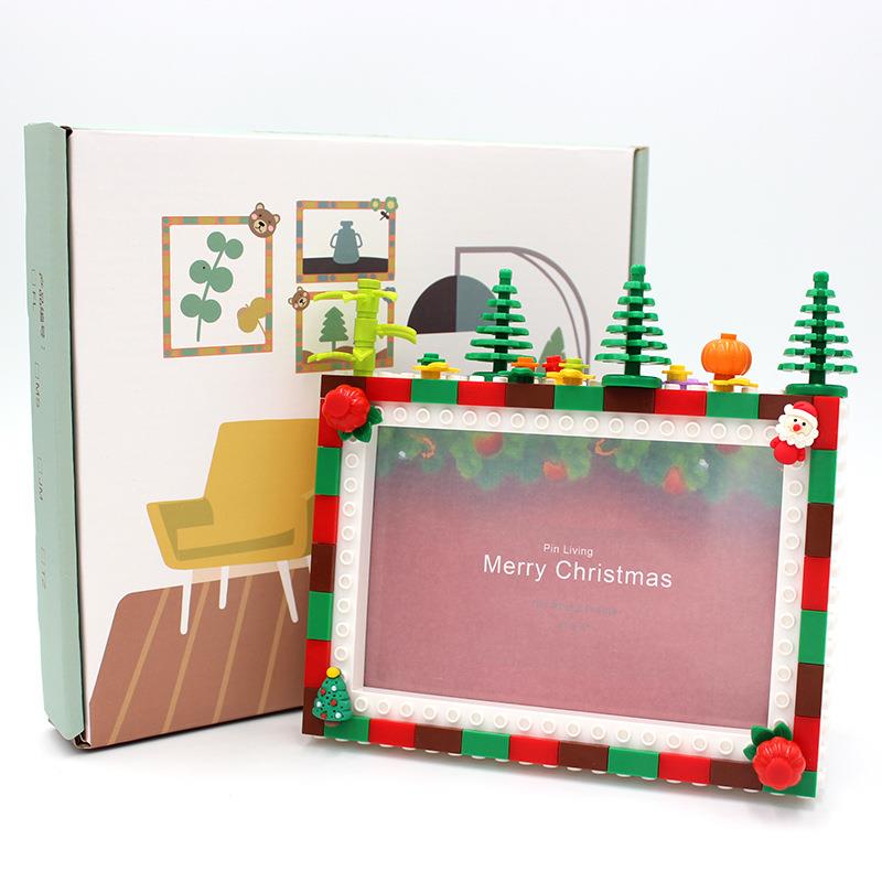 拼忆圣诞相框DIY儿童积木手工拼装创意相框摆台6寸7寸活动礼品